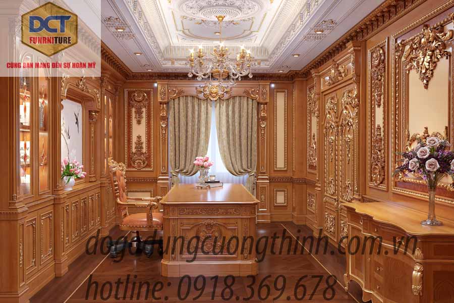 Nội thất cổ điển hoàng gia cổ điển cao cấp gỗ gõ đỏ